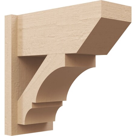 Ekena Millwork 7 1/2-in W x 16-in D x 16-in H Balboa Slat Rough Cedar Woodgrain TimberThane Outlooker, Primed Tan OUTUR075X16X16BOA24RCPR